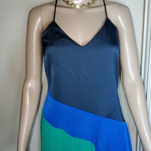 Women's Pleated Dress -CUSHNIE -black/Blue… - Picture 6 of 14